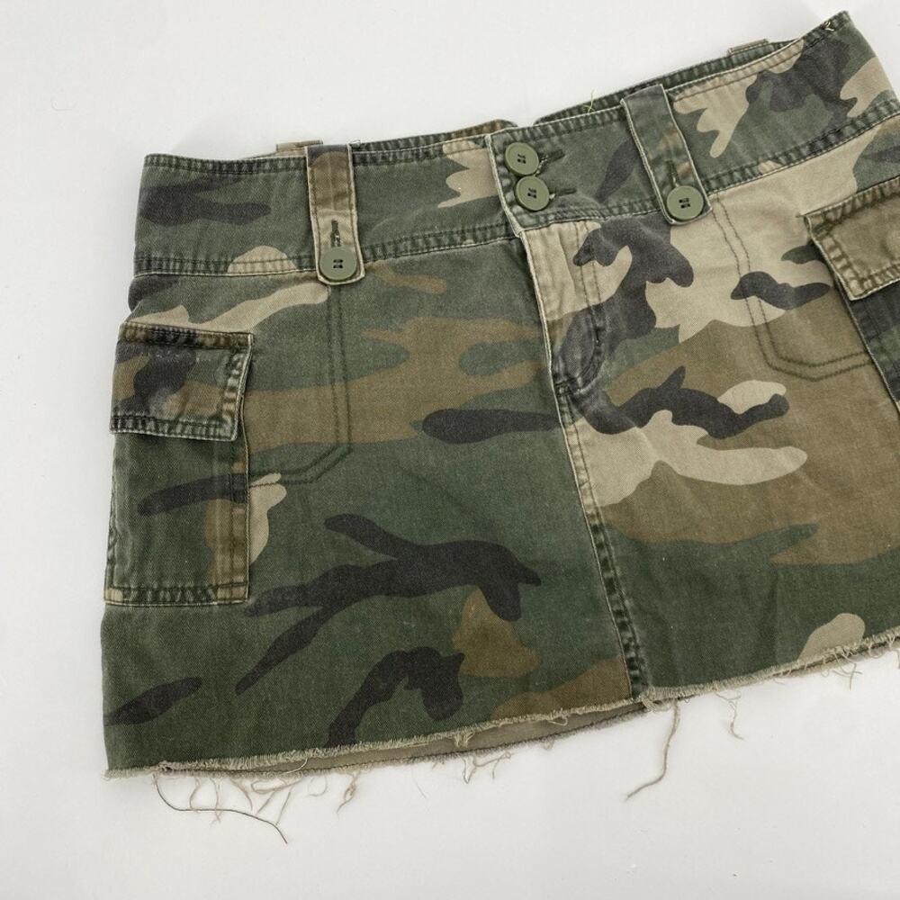 Y2K Army Print camo Cargo Mini Skirt